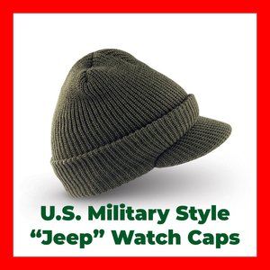 U.S. Military Style “Jeep” Watch Caps